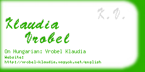 klaudia vrobel business card
